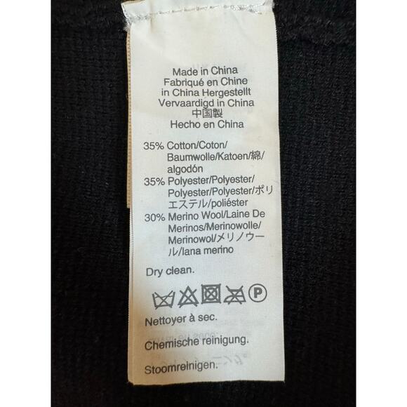 J. Crew Juliette Collarless Black Open Sweater Blazer  XL - Picture 6 of 7